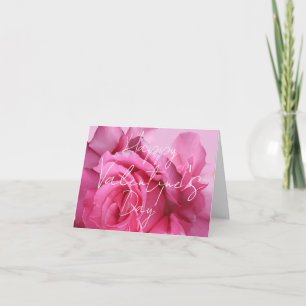 Funky hübsch rosa roses Happy Valentine Liebe Art Karte