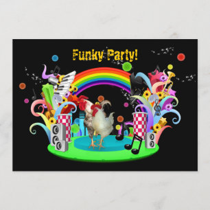 Funky Huhn-Party Einladung