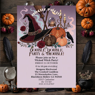 Funky Hut Hocus Pocus Böse Hexenparty Lila  Einladung