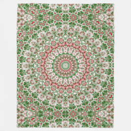 Funky Intricate Eclectic Boho Hippie Xmas Mandala Fleecedecke