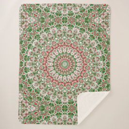 Funky Intricate Eclectic Boho Hippie Xmas Mandala Sherpadecke