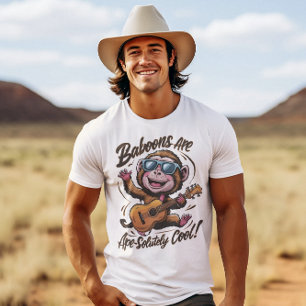 Funky Jamming: Baboon Gitarrist T-Shirt