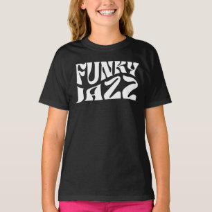 Funky Jazz-Musik Fett-Typografie T-Shirt