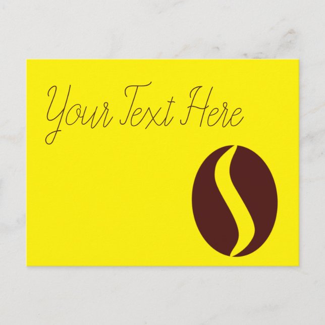Funky Kaffebohne Postkarte (Vorderseite)