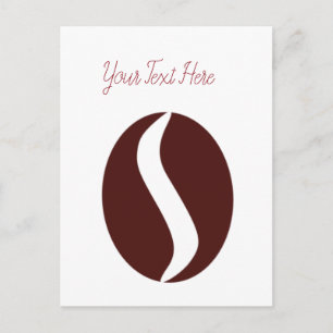 Funky Kaffeebohne Postkarte