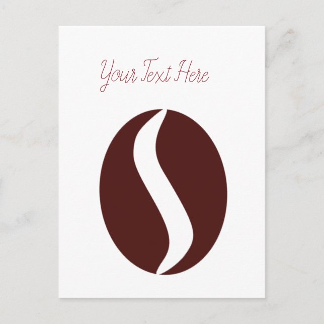 Funky Kaffeebohne Postkarte (Vorderseite)