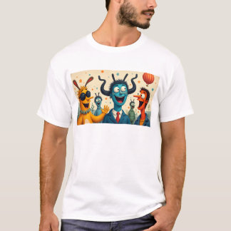 Funky Kaiju: Osaka-Monster-Kunst - Freude und Läch T-Shirt