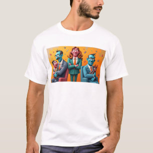 Funky Kaiju: Osaka-Monsterkunst - Freude und Läche T-Shirt
