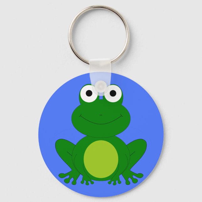 Funky kleiner Froschteich Schlüsselanhänger (Vorderseite)