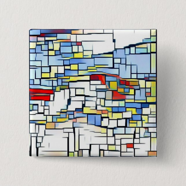 Funky Kunst-Abzeichen Button (Vorderseite)