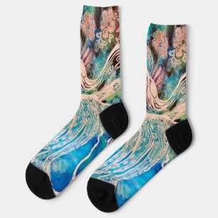 Funky künstlerische Octopus Socken für Frauen