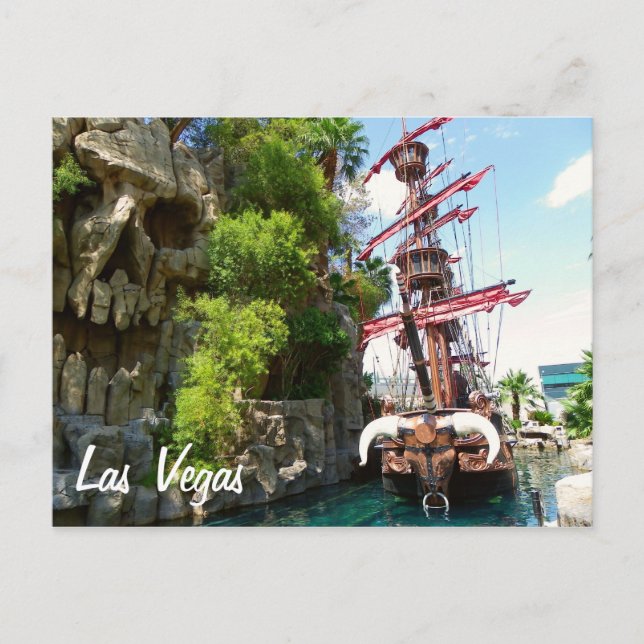 Funky Las Vegas Postcard! Postkarte (Vorderseite)