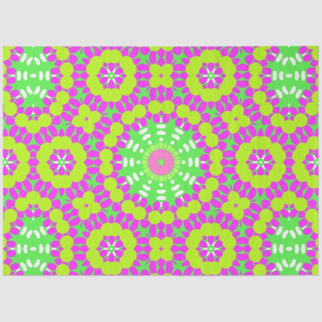 Funky Lavender, Lime Green & Yellow Decoupage Seidenpapier (Vorderseite)