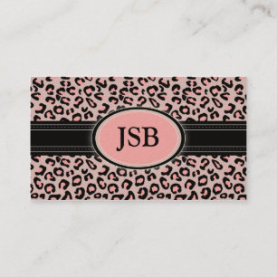 Funky Leopard Druck Visitenkarte :: Pink
