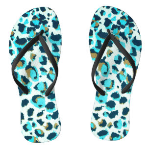 Funky Leopard Muster Tierpark California Flip Flops