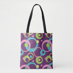 Funky Lila Circles All-Over-Print Bag