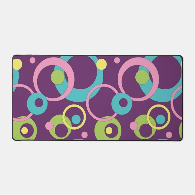 Funky Lila Circles Schreibtischunterlage (Vorderseite)