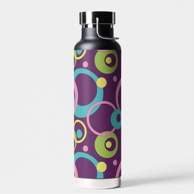 Funky Lila Circles Trinkflasche (Links)