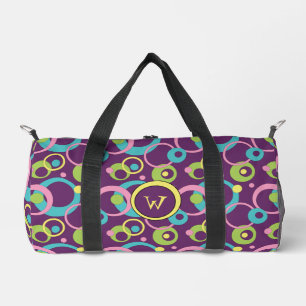 Funky lila Kreise Duffle Bag