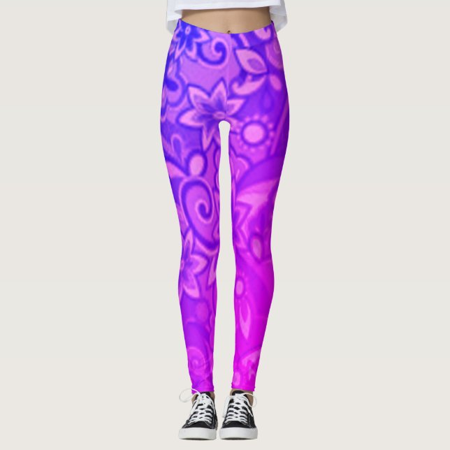 Funky Lila Pucci Leggings (Vorderseite)