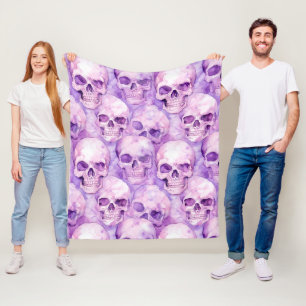 Funky Lila Scullies Halloween Fleecedecke