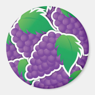 Funky lila Trauben Magnet