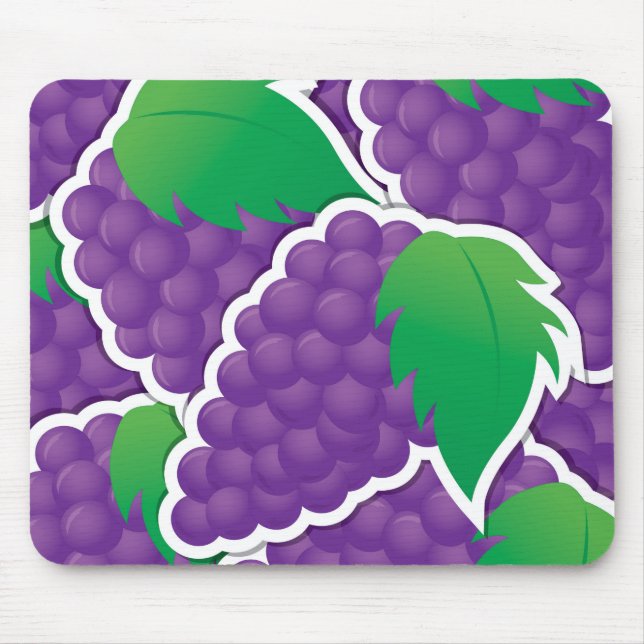 Funky lila Trauben Mousepad (Vorne)