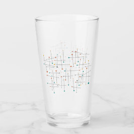 Funky Lines and dots Retro Glas