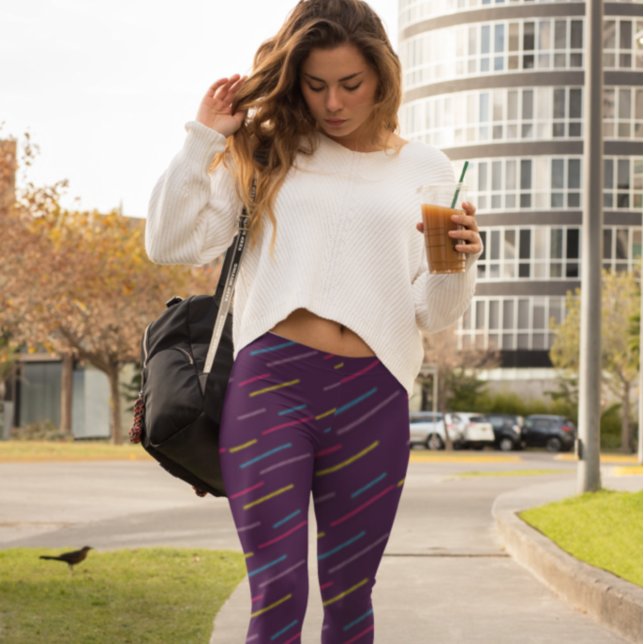 Funky Lines Lila Leggings (Von Creator hochgeladen)