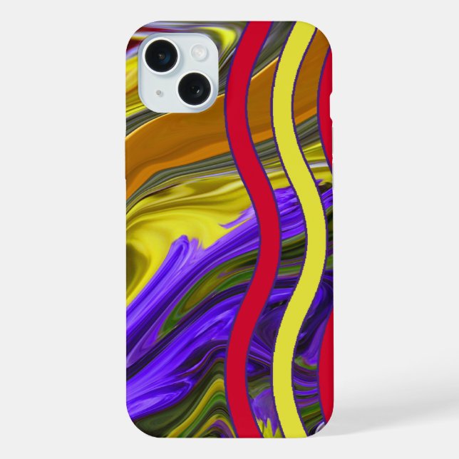 Funky Liquid Wave iPhone Hülle (Rückseite)
