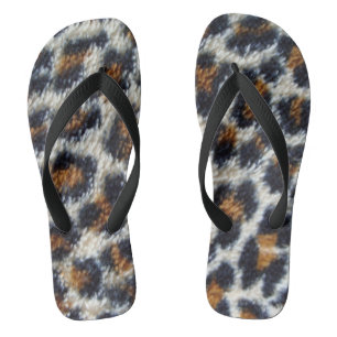 Funky lustige leopard Printmuster originell Flip Flops