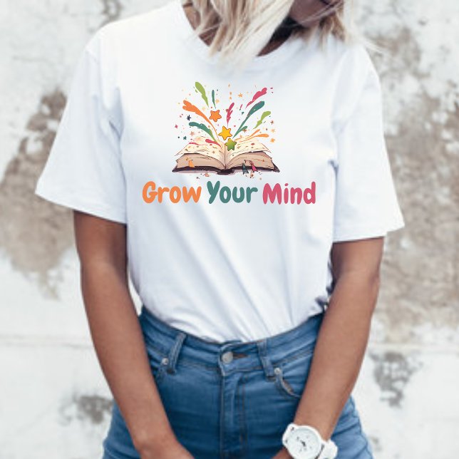 Funky Magical Book Grow You Mind  Positive  T-Shirt (Von Creator hochgeladen)