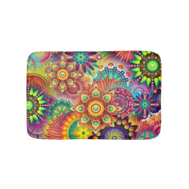 Funky Mandalases Bath Mat Badematte (Vorderseite)
