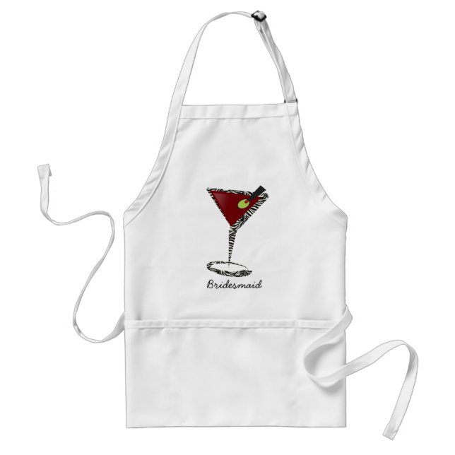 Funky martini Fun Bridesmaid Favoriten Schürze (Vorne)