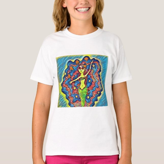 Funky Meerjungfrau-Shirt T-Shirt (Vorderseite)
