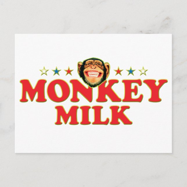 Funky Monkey Milk Postkarte (Vorderseite)