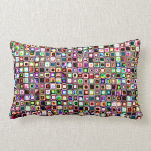Funky Mosaikfliesen-Muster mit Jewel Tones Lendenkissen