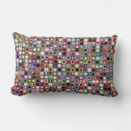 Funky Mosaikfliesen-Muster mit Jewel Tones Lendenkissen