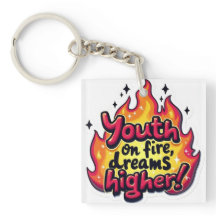 Funky motivational quote youth on fire dream highe