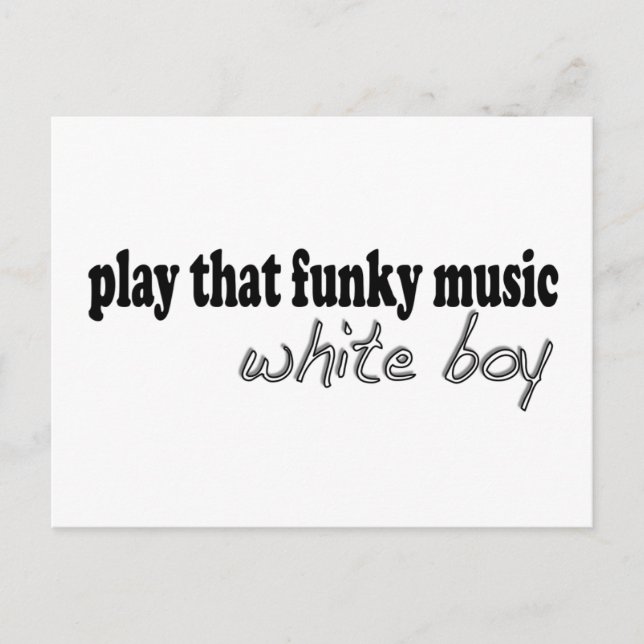 Funky Music White Boy Postkarte (Vorderseite)