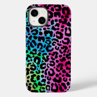 Funky Neon Colorful Leopard Print