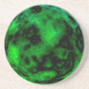 Funky Neon Green Emerald Halloween Abstrakt Untersetzer