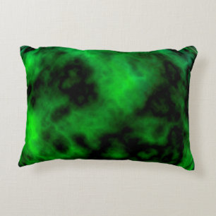 Funky Neon Green Emerald Halloween Abstrakt Zierkissen
