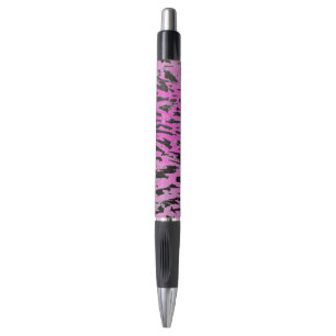 Funky Neon Pink und Black Print Kugelschreiber