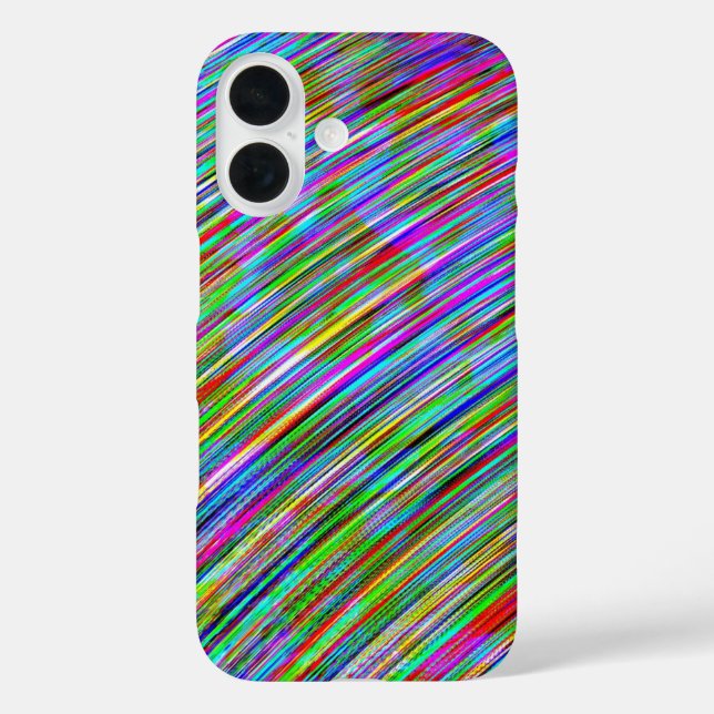 Funky Neon Rainbow Curved Lines Case-Mate iPhone Hülle (Rückseite)