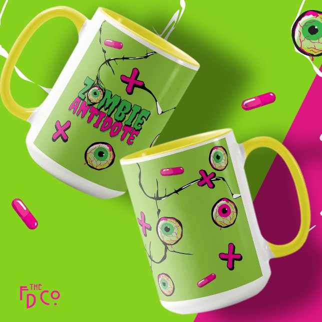 Funky Niedlich Funny Zombie Antidote Pun Tasse (Von Creator hochgeladen)