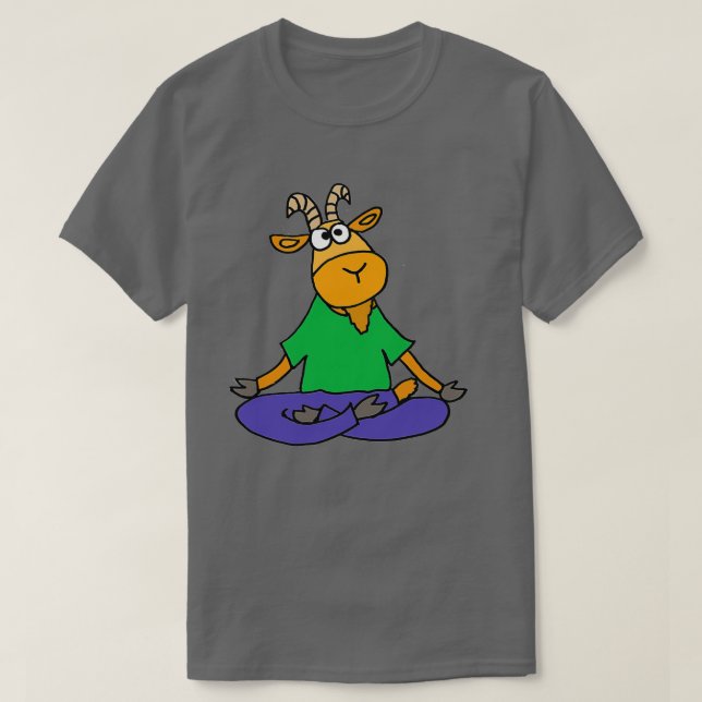 Funky Niedlich Goat Doing Yoga  T-Shirt (Design vorne)