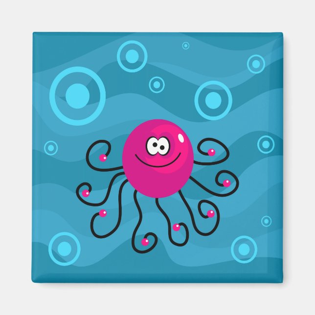 Funky Octopus Magnet (Vorne)
