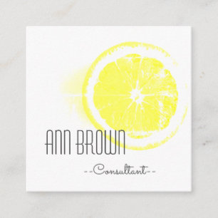 Funky Orange Bio Feel Business Card Quadratische Visitenkarte