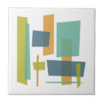 Funky Orange Blue Green Rectangle Mitte des Jahrhu Fliese<br><div class="desc">Diese fabelhafte, moderne Keramik-Kachel aus der Mitte des Jahrhunderts besticht durch ihre funky Rechtecke in türkisfarbenen, blauen, orangen und apacado-grünen Farbtönen. Was für eine großartige Ergänzung zu Ihrem Fliesenprojekt!</div>